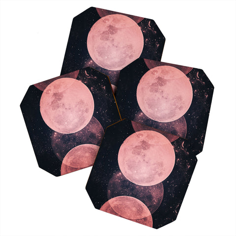 Emanuela Carratoni Pink Moon Phases Coaster Set