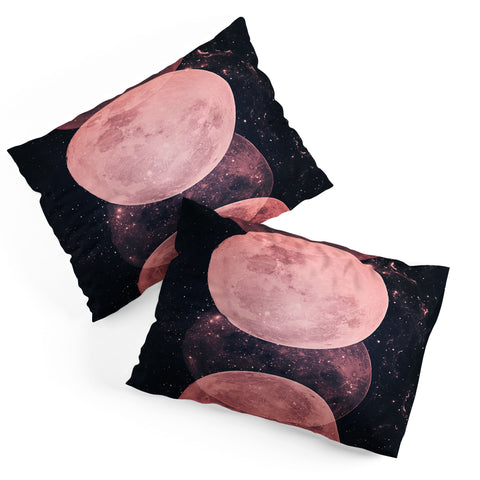Emanuela Carratoni Pink Moon Phases Pillow Shams