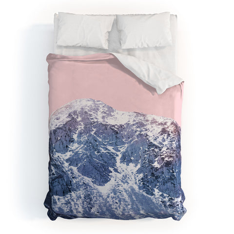 Emanuela Carratoni Pink Mountains Duvet Cover
