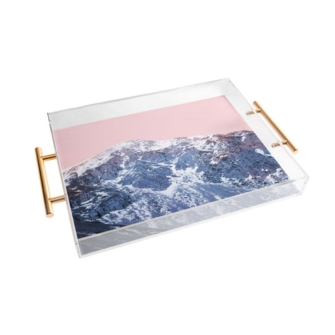 Emanuela Carratoni Pink Mountains Acrylic Tray