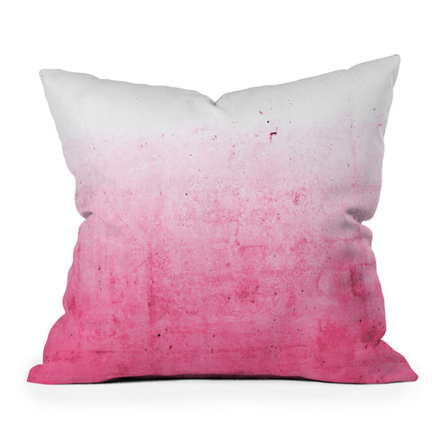 Emanuela Carratoni Pink Ombre Outdoor Throw Pillow