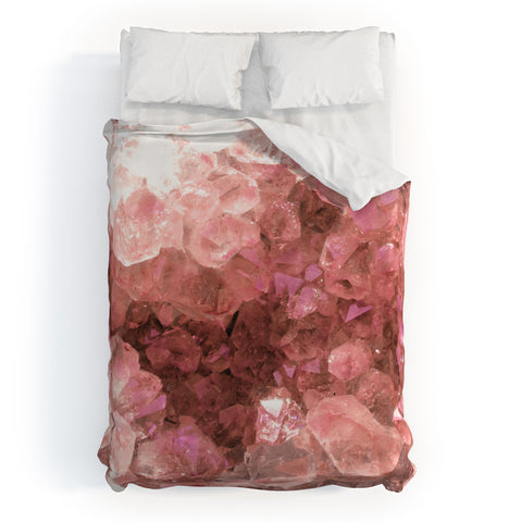 Emanuela Carratoni Pink Quartz Crystals Duvet Cover