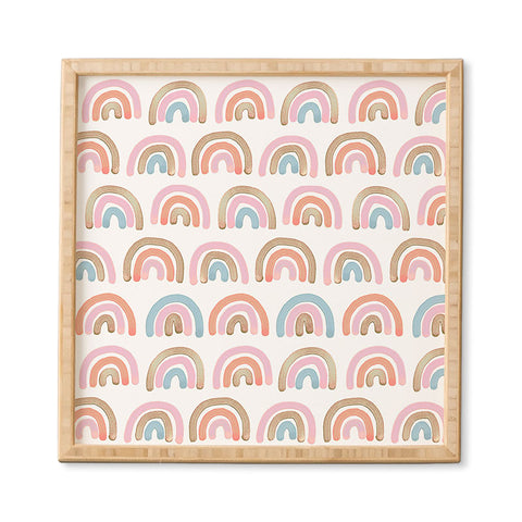 Emanuela Carratoni Pink Rainbows Framed Wall Art Havenly