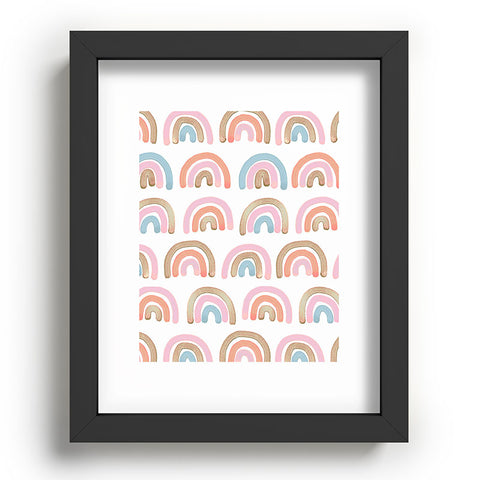 Emanuela Carratoni Pink Rainbows Recessed Framing Rectangle