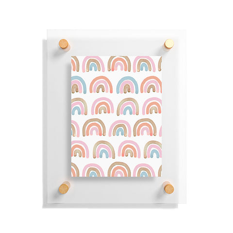 Emanuela Carratoni Pink Rainbows Floating Acrylic Print