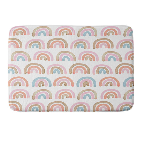 Emanuela Carratoni Pink Rainbows Memory Foam Bath Mat Havenly