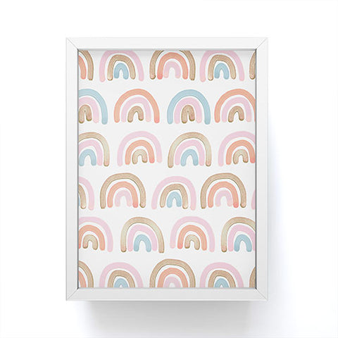 Emanuela Carratoni Pink Rainbows Framed Mini Art Print