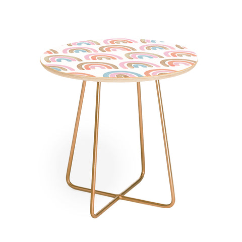Emanuela Carratoni Pink Rainbows Round Side Table
