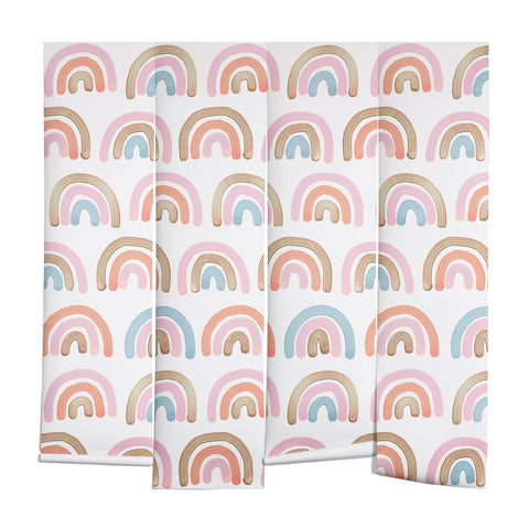 Emanuela Carratoni Pink Rainbows Wall Mural