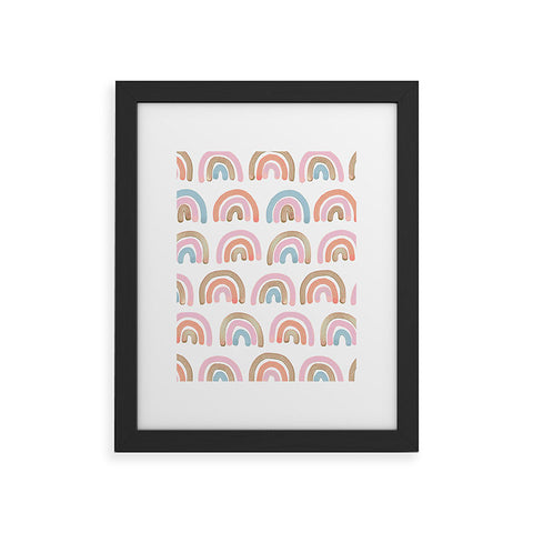 Emanuela Carratoni Pink Rainbows Framed Art Print