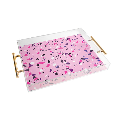Emanuela Carratoni Pink Terrazzo Style Acrylic Tray