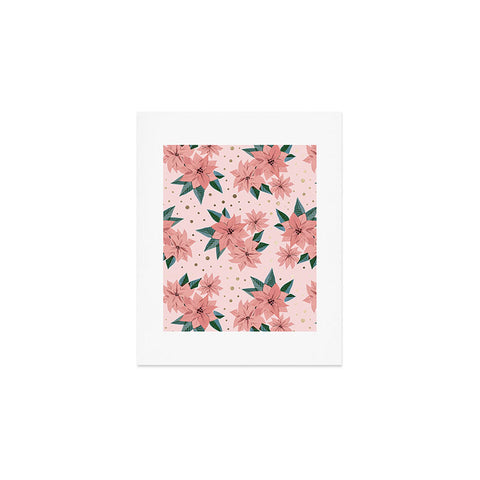Emanuela Carratoni Poinsettia Theme Art Print