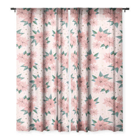 Emanuela Carratoni Poinsettia Theme Sheer Non Repeat