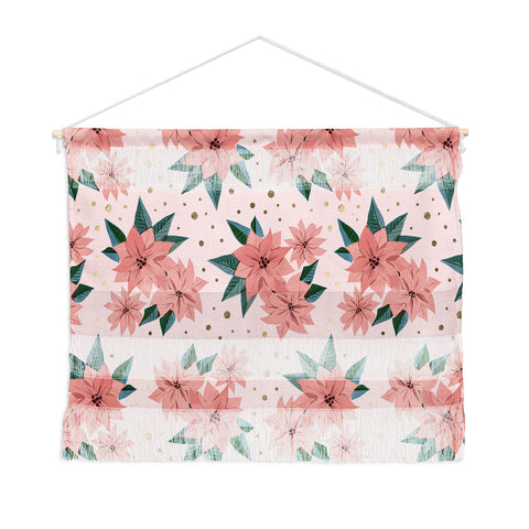 Emanuela Carratoni Poinsettia Theme Wall Hanging Landscape