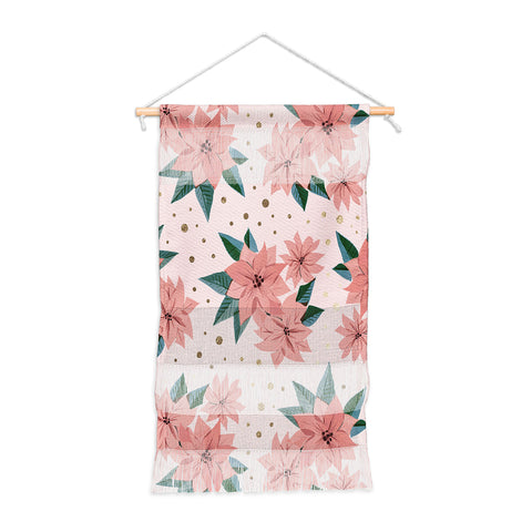 Emanuela Carratoni Poinsettia Theme Wall Hanging Portrait