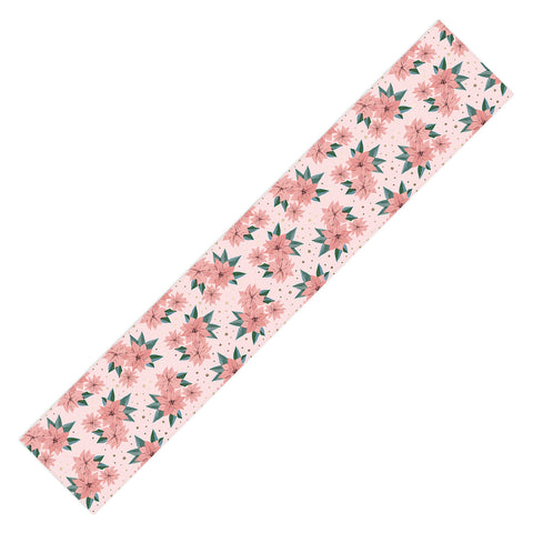 Emanuela Carratoni Poinsettia Theme Table Runner