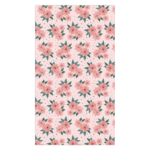 Emanuela Carratoni Poinsettia Theme Tablecloth