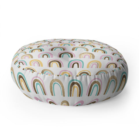 Emanuela Carratoni Precious Rainbows Floor Pillow Round