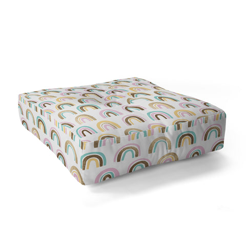 Emanuela Carratoni Precious Rainbows Floor Pillow Square