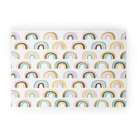 Emanuela Carratoni Precious Rainbows Welcome Mat