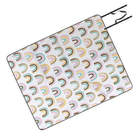 Emanuela Carratoni Precious Rainbows Picnic Blanket
