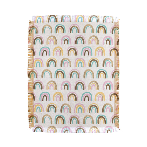 Emanuela Carratoni Precious Rainbows Throw Blanket