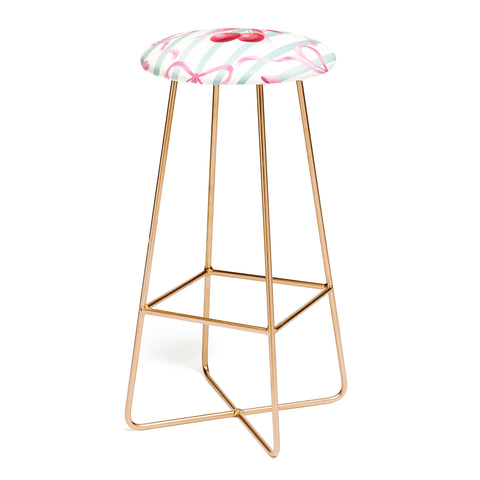 Emanuela Carratoni Preppy Bows and Cherries Bar Stool