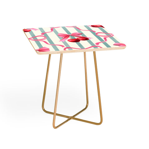Emanuela Carratoni Preppy Bows and Cherries Side Table