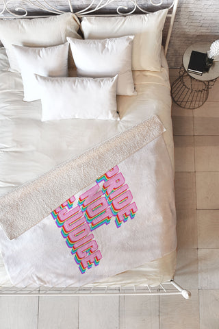 Emanuela Carratoni Pride not Prejudice Fleece Throw Blanket