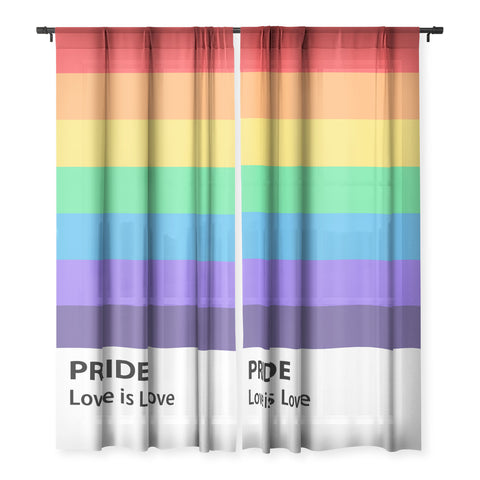 Emanuela Carratoni Pride Rainbow Flag Sheer Non Repeat