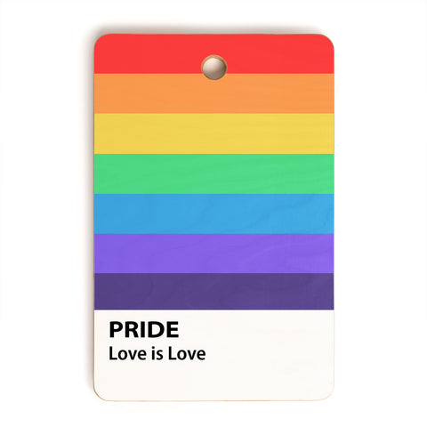 Emanuela Carratoni Pride Rainbow Flag Cutting Board Rectangle