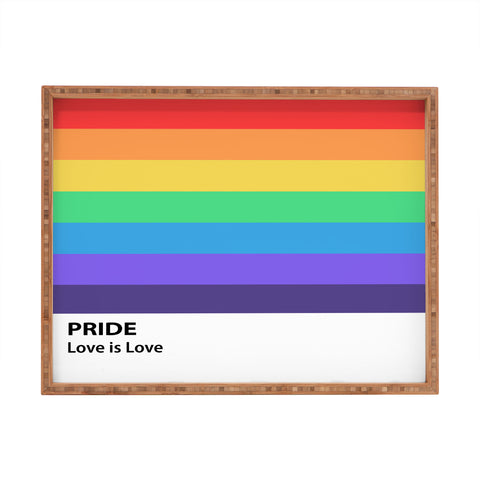 Emanuela Carratoni Pride Rainbow Flag Rectangular Tray