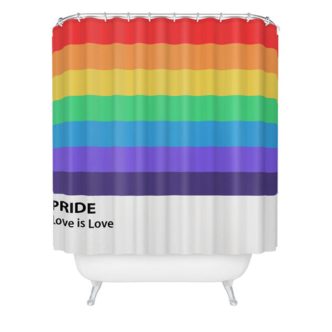 Emanuela Carratoni Pride Rainbow Flag Shower Curtain