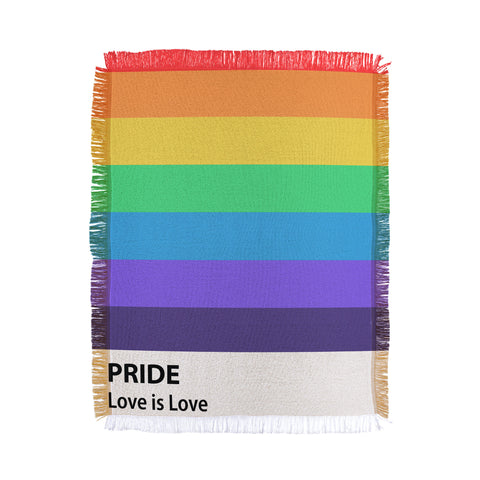 Emanuela Carratoni Pride Rainbow Flag Throw Blanket