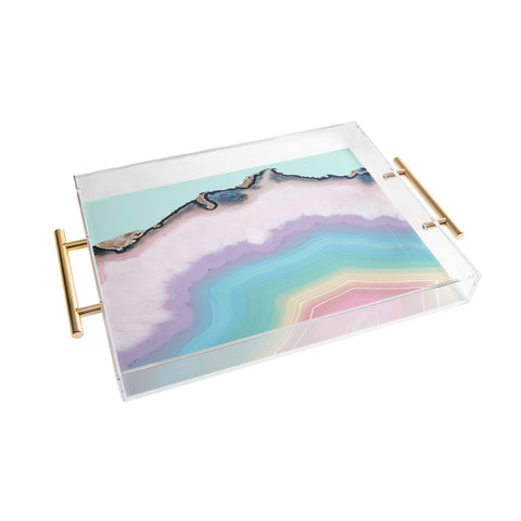 Emanuela Carratoni Rainbow Agate Acrylic Tray