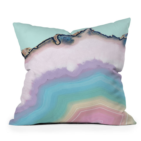 Emanuela Carratoni Rainbow Agate Outdoor Throw Pillow
