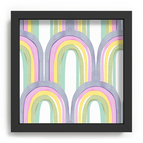 Emanuela Carratoni Rainbow Pastel Theme Recessed Framing Square