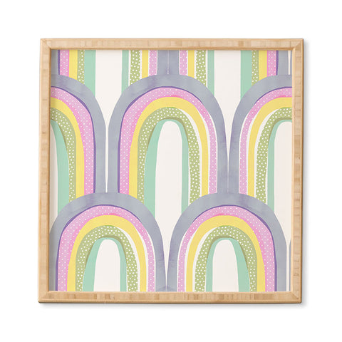 Emanuela Carratoni Rainbow Pastel Theme Framed Wall Art