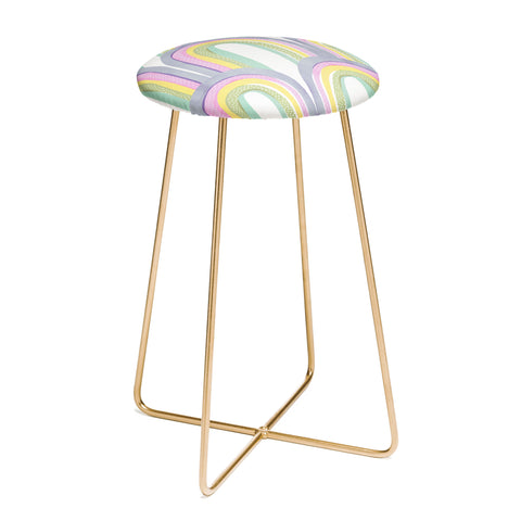 Emanuela Carratoni Rainbow Pastel Theme Counter Stool