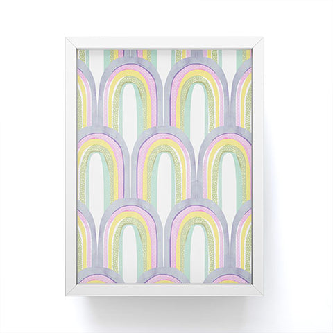 Emanuela Carratoni Rainbow Pastel Theme Framed Mini Art Print