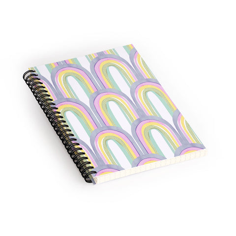 Emanuela Carratoni Rainbow Pastel Theme Spiral Notebook