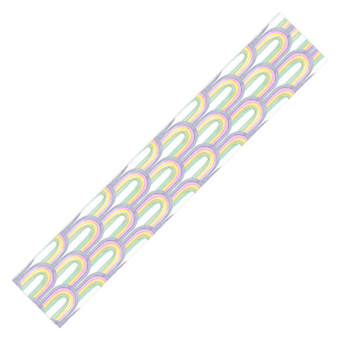 Emanuela Carratoni Rainbow Pastel Theme Table Runner