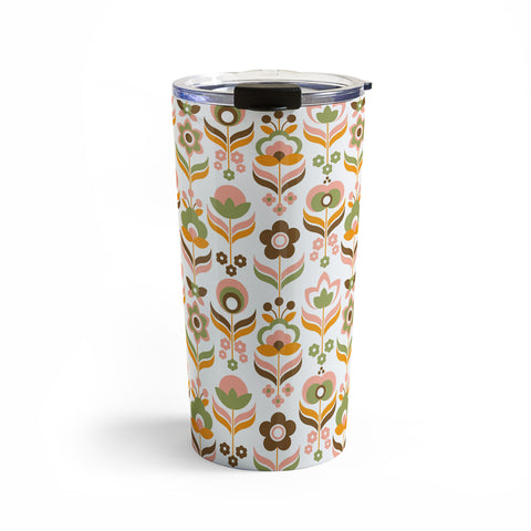 Emanuela Carratoni Retro Flowers Mix Travel Mug