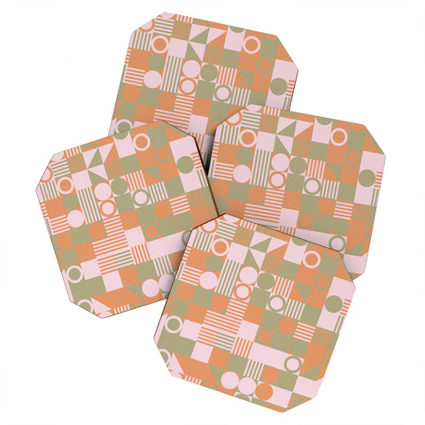Emanuela Carratoni Retro Geometry Coaster Set
