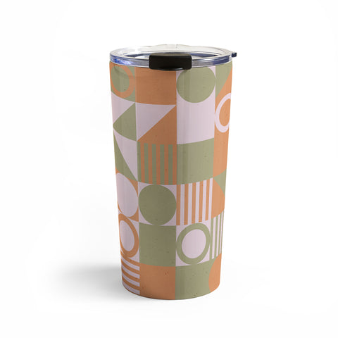 Emanuela Carratoni Retro Geometry Travel Mug