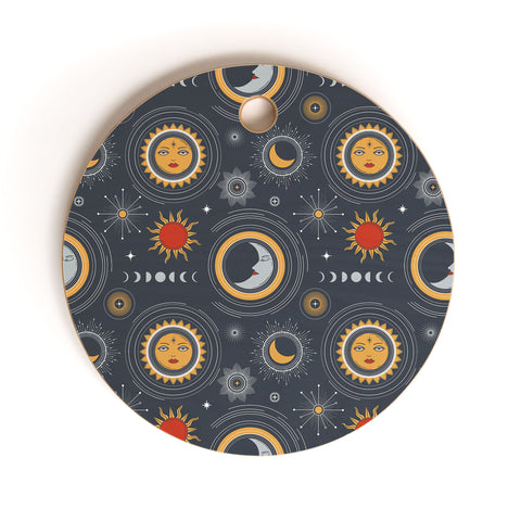 Emanuela Carratoni Retro Universe Cutting Board Round