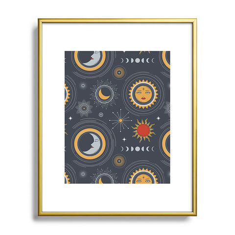 Emanuela Carratoni Retro Universe Metal Framed Art Print