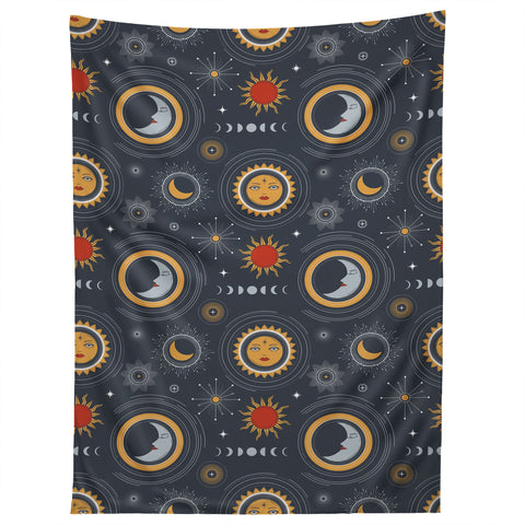 Emanuela Carratoni Retro Universe Tapestry