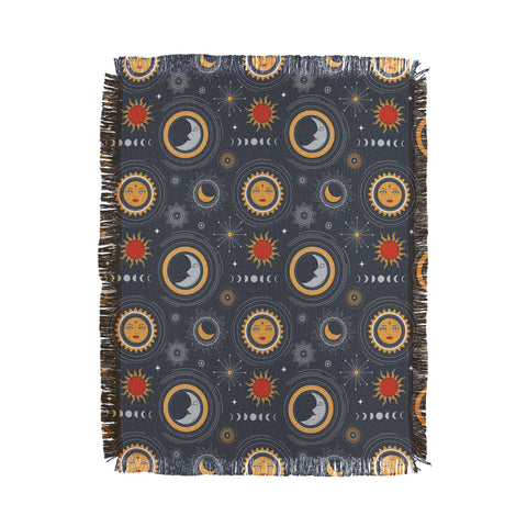 Emanuela Carratoni Retro Universe Throw Blanket