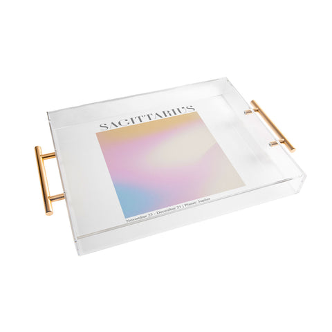Emanuela Carratoni Sagittarius Zodiac Gradient Acrylic Tray